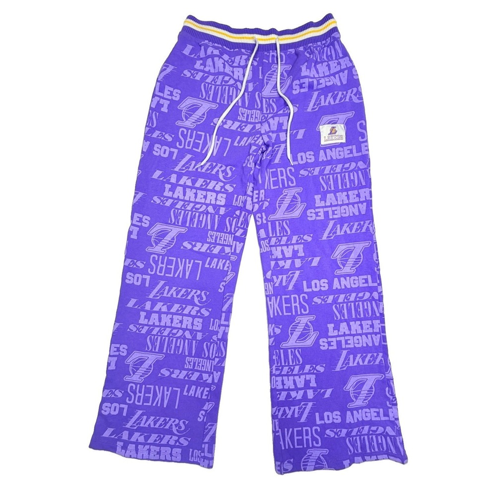NBA Los Angeles Lakers Sweatpants Purple All Over Print Women's Small